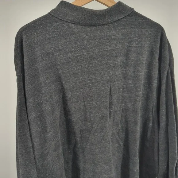 Polo Ralph Lauren Long Sleeve Shirt Men's 2XB Heathered Grey Pony Logo Preppy - Picture 6 of 9